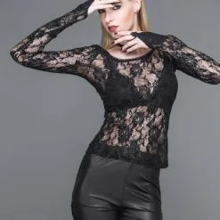 DEVIL FASHION Haut Gothique Romantique En Dentelle