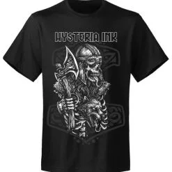 T-shirt HYSTERIA INK 'viking Skull'