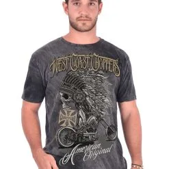 T-shirt West Coast Choppers 'chief Dark Grey'