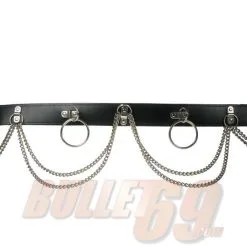 DISCOBOLE Ceinture Cuir & Chaines